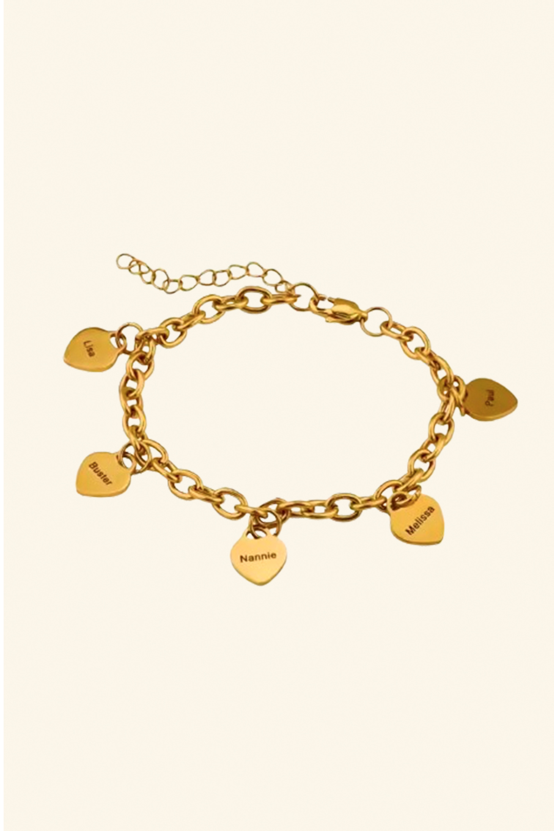 PULSERA CORAZONES COLGANTES
